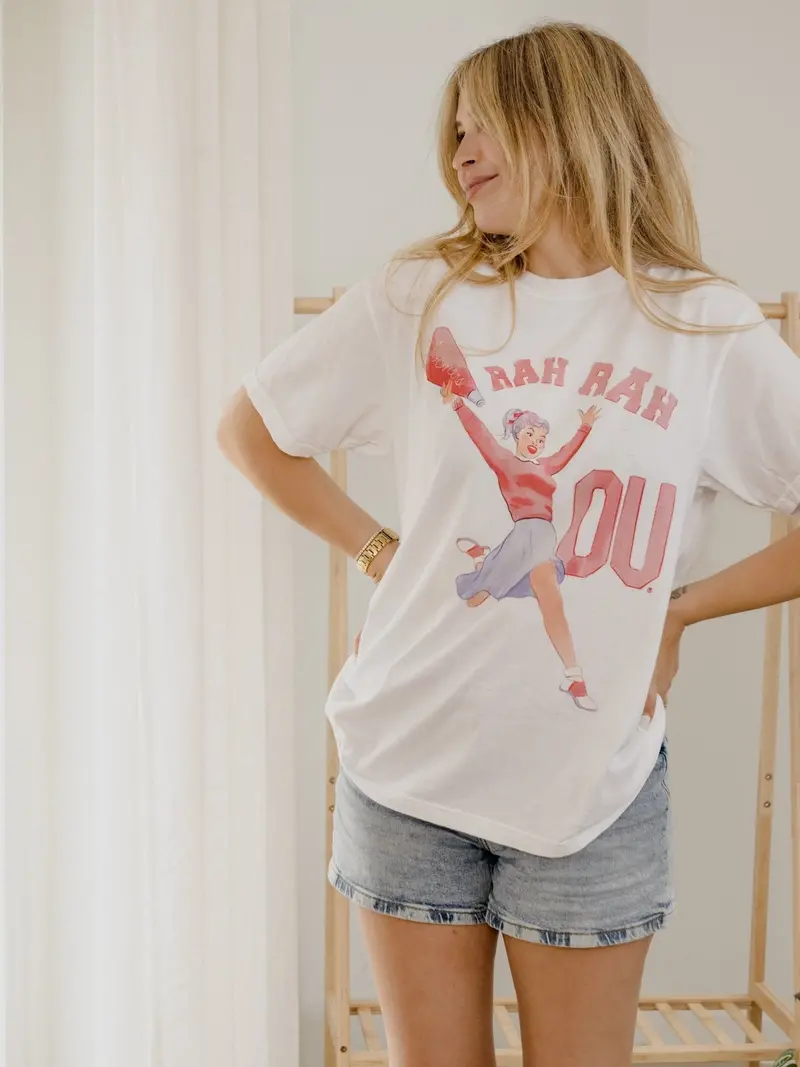 Ou Sooners Rah Rah White Cc Tee 1