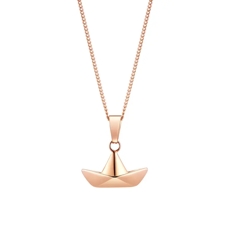 Papership Necklace Rose Gold Plated 1