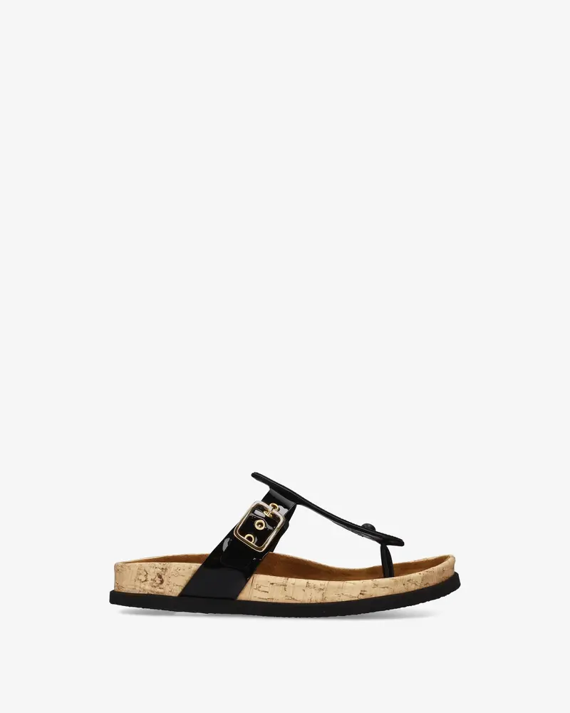 Patent Leather Buckle Sandals 1