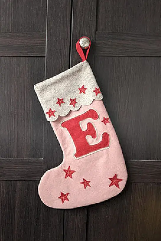 Pattern Paper Scissors Christmas Stocking 1