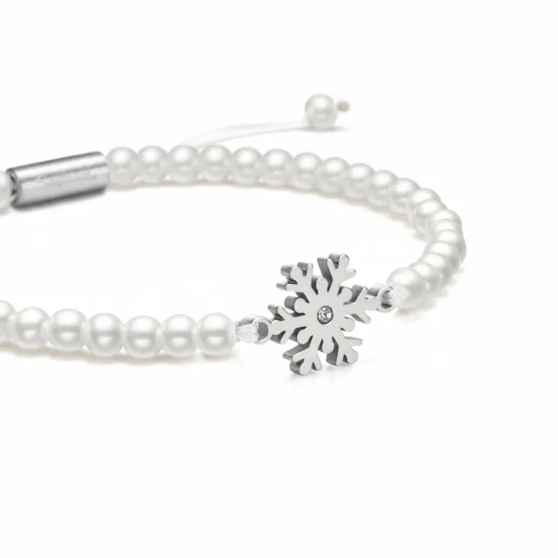 Pearl Frost Snowflake Bracelet 1