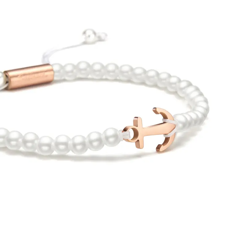 Pearl Rose Anchor Bracelet 1