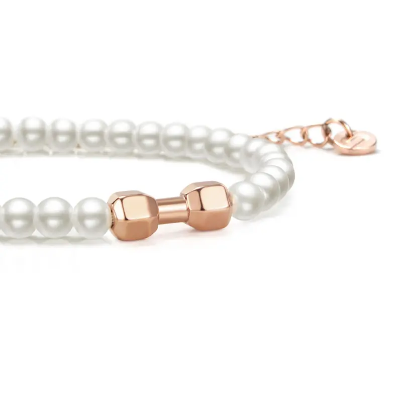 Pearl Rose Gym Chain Bracelet 1