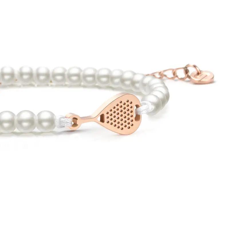 Pearl Rose Padel Chain Bracelet 1