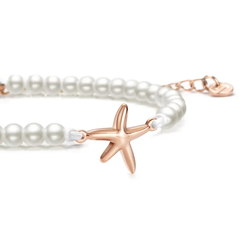 Pearl Rose Seastar Chain Bracelet 1