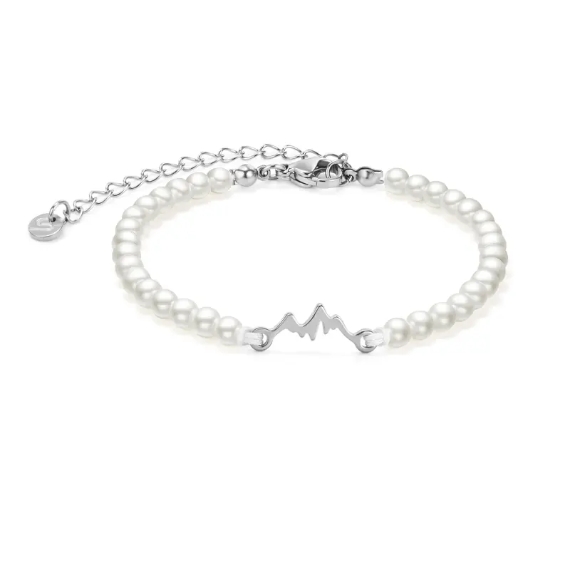 Pearl Silver Mountain Chain Bracelet 2
