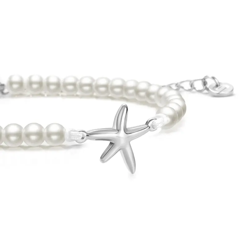 Pearl Silver Seastar Chain Bracelet 1