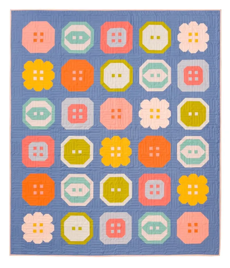 Pen And Paper Patterns Buttoned Up Quilt 1