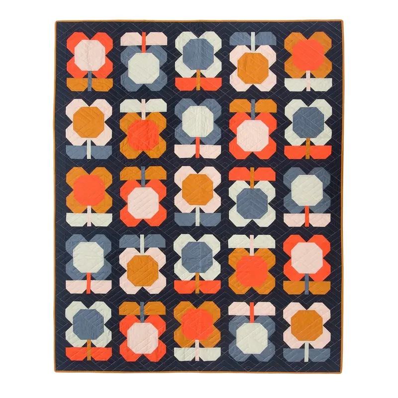 Pen And Paper Patterns Folk Blooms Quilt 1