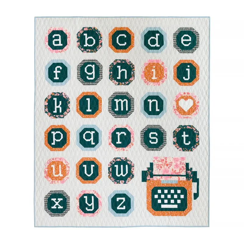 Pen And Paper Patterns Just My Type Quilt 1
