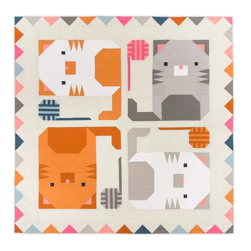 Pen And Paper Patterns Kitten Around Quilt 1