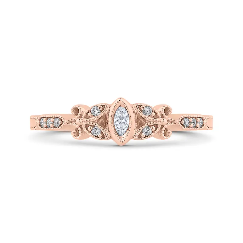 Petal Kiss Marquise Diamond Promise Ring 1