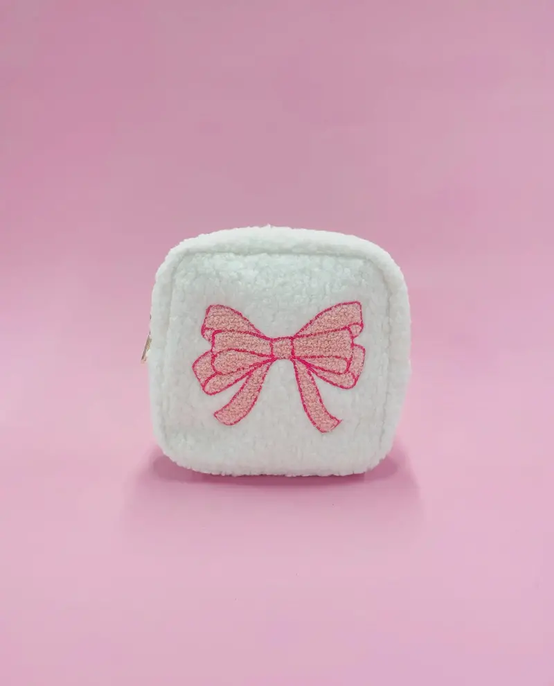 Pink Bow Cosmetic Bag - Small 1