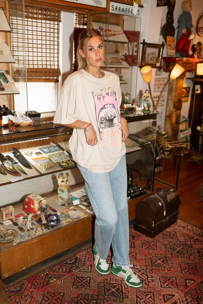 Pink Floyd Festival Colors Off White Oversized One Size Tee 1