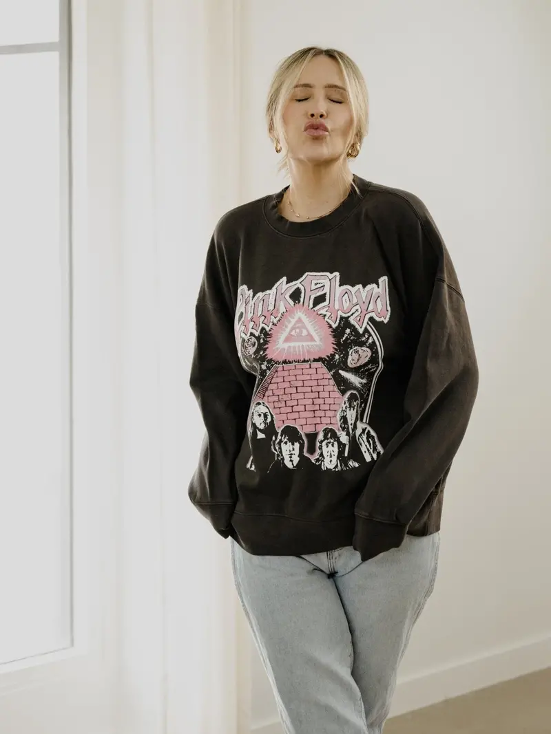 Pink Floyd Seeing Eye Smoke Hi-Dive Oversized Crew Sweatshirt 1