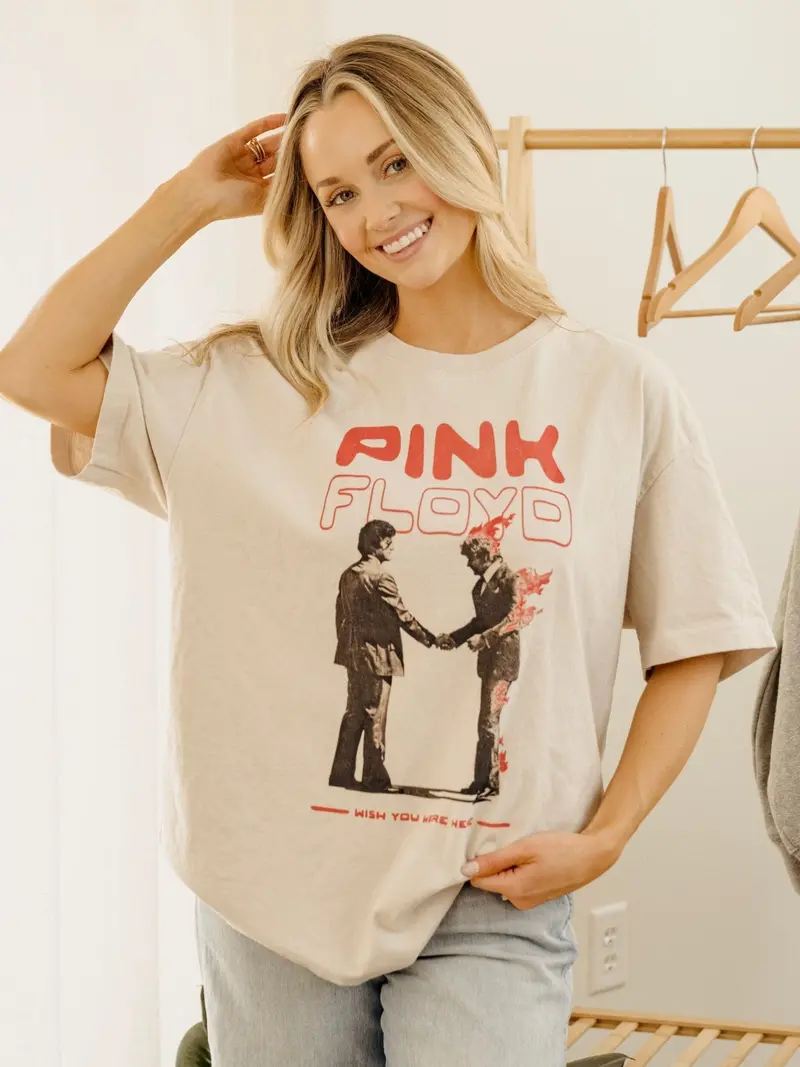 Pink Floyd Wish You Were Here Off White Heavyweight Tee 1