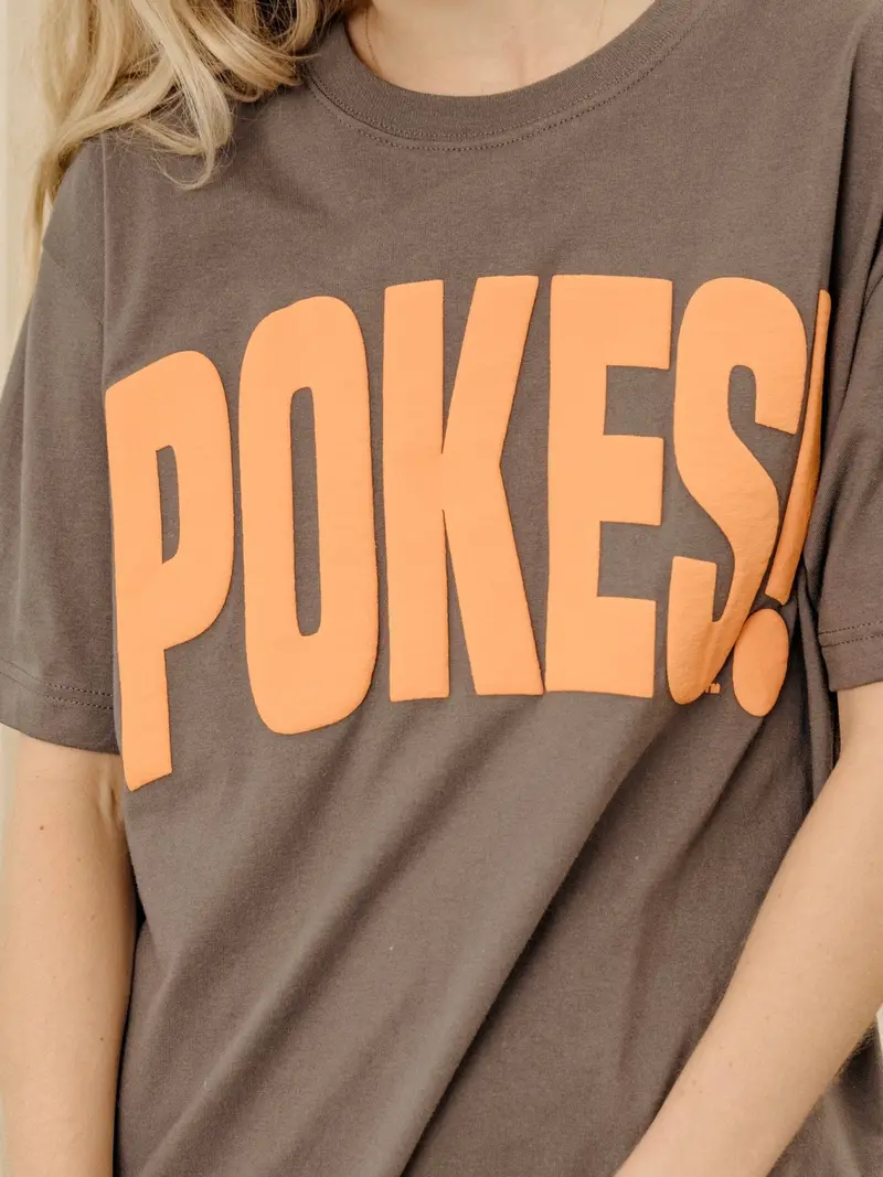 Pokes Mono Puff Ink Asphalt Heavyweight Tee 1