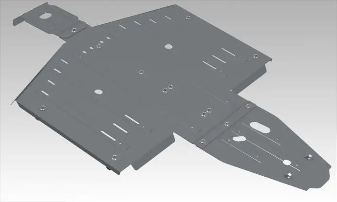 Polaris General 1000 Alloy Central Skid Plate 1
