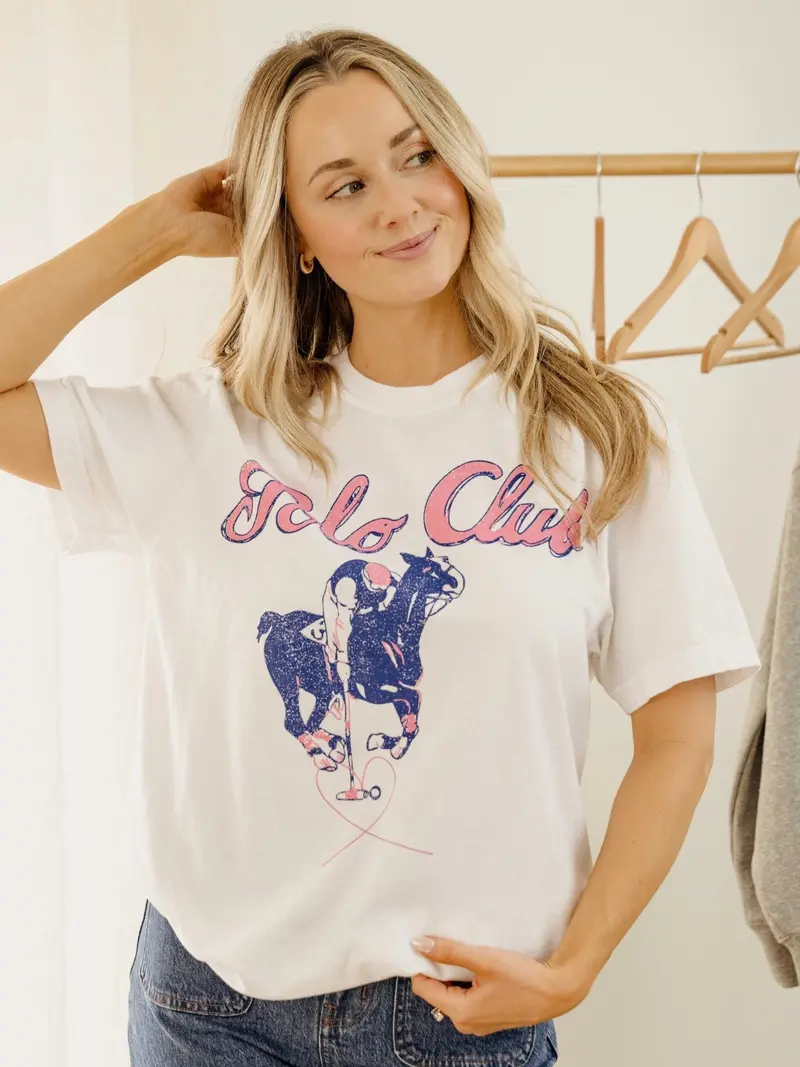 Polo Club White Comfort Colors Tee 1
