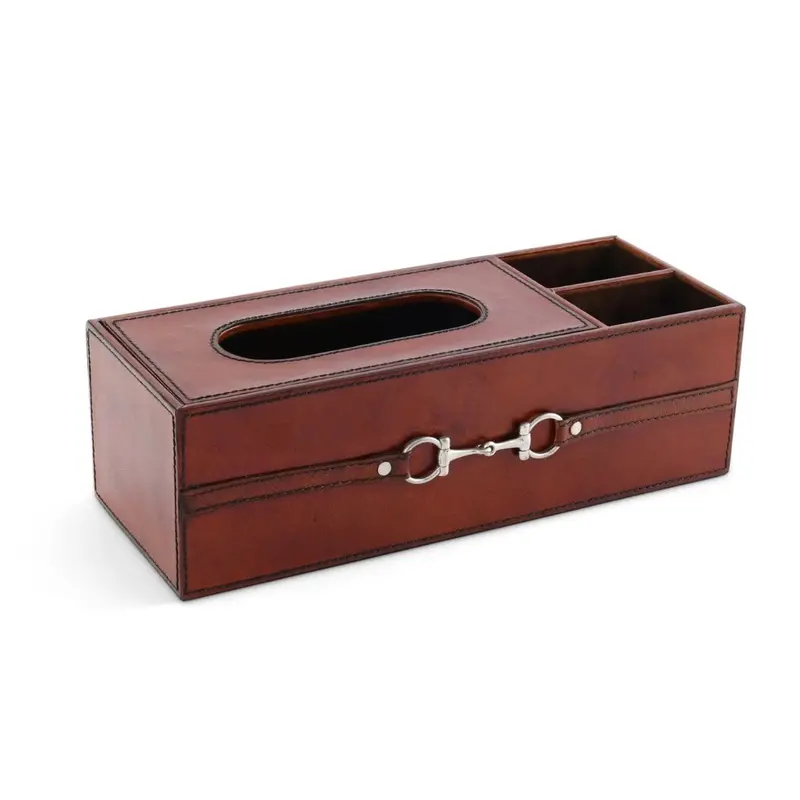 Premium Leather Bit Office Tissue Box 1