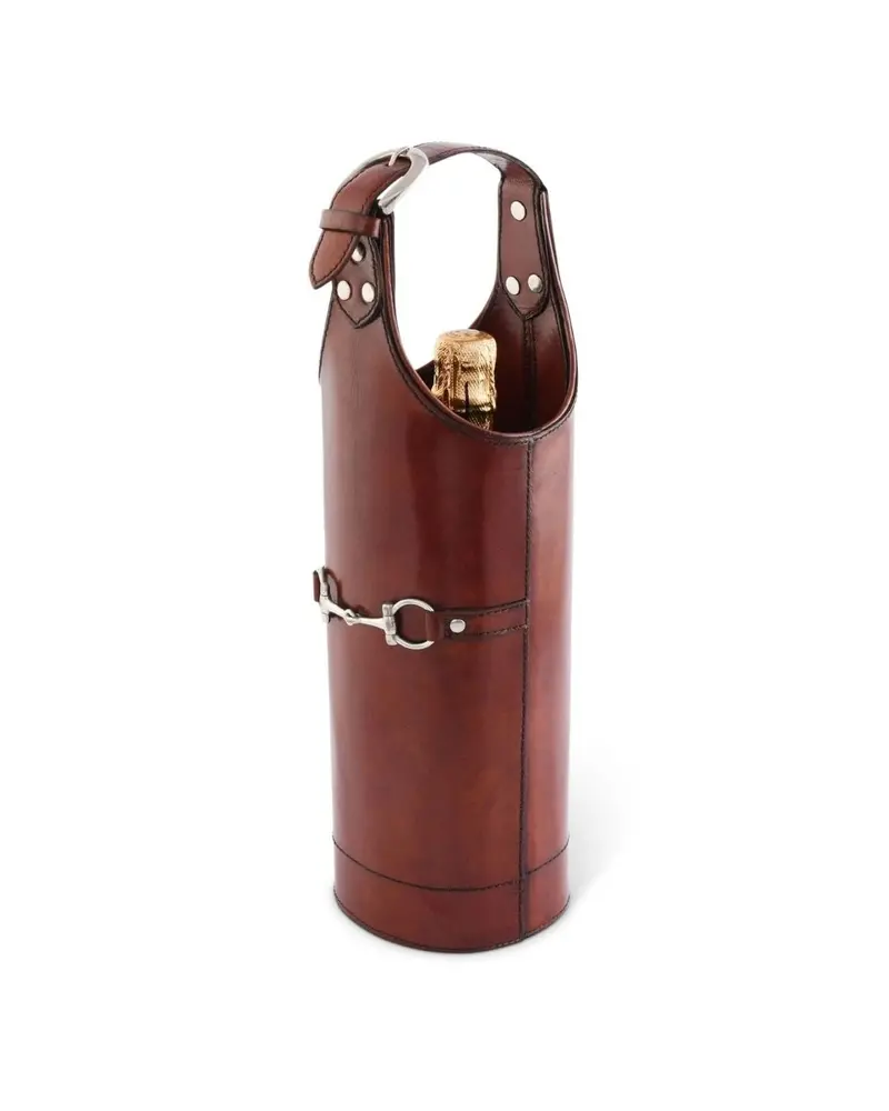 Premium Leather Bit Single Wine Carrier 1