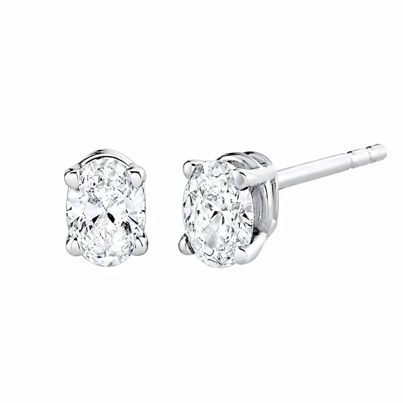Premium Oval Diamond Stud Earrings 1