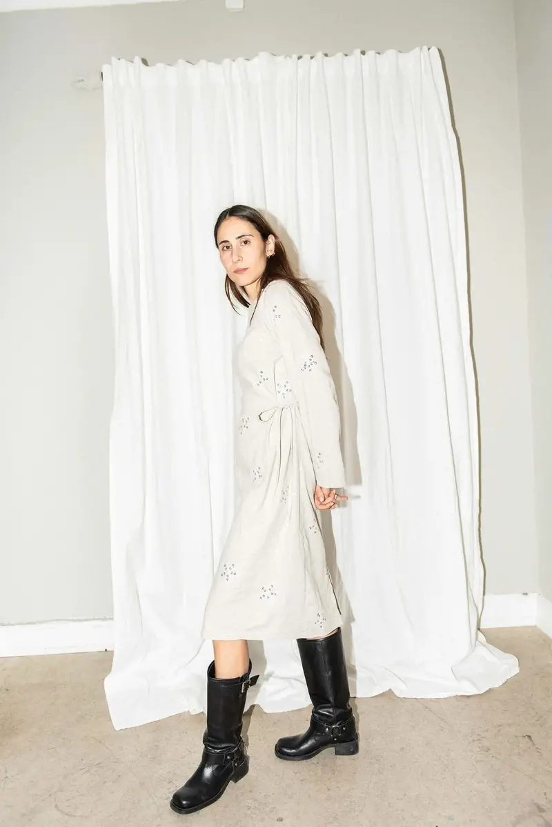 Puff And Pencil Panel Dress & Cone Sleeve - Printed Copy Shop (+£7.00) 1