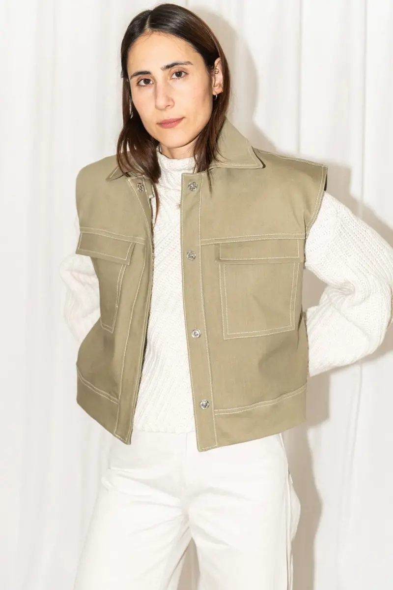 Puff And Pencil Topstitch Vest - Printed Copy Shop (+£5.00) 1