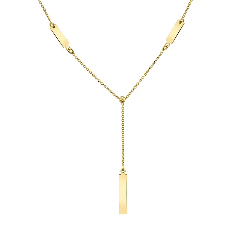 Pure Line Adjustable Bar Necklace Pendant 1