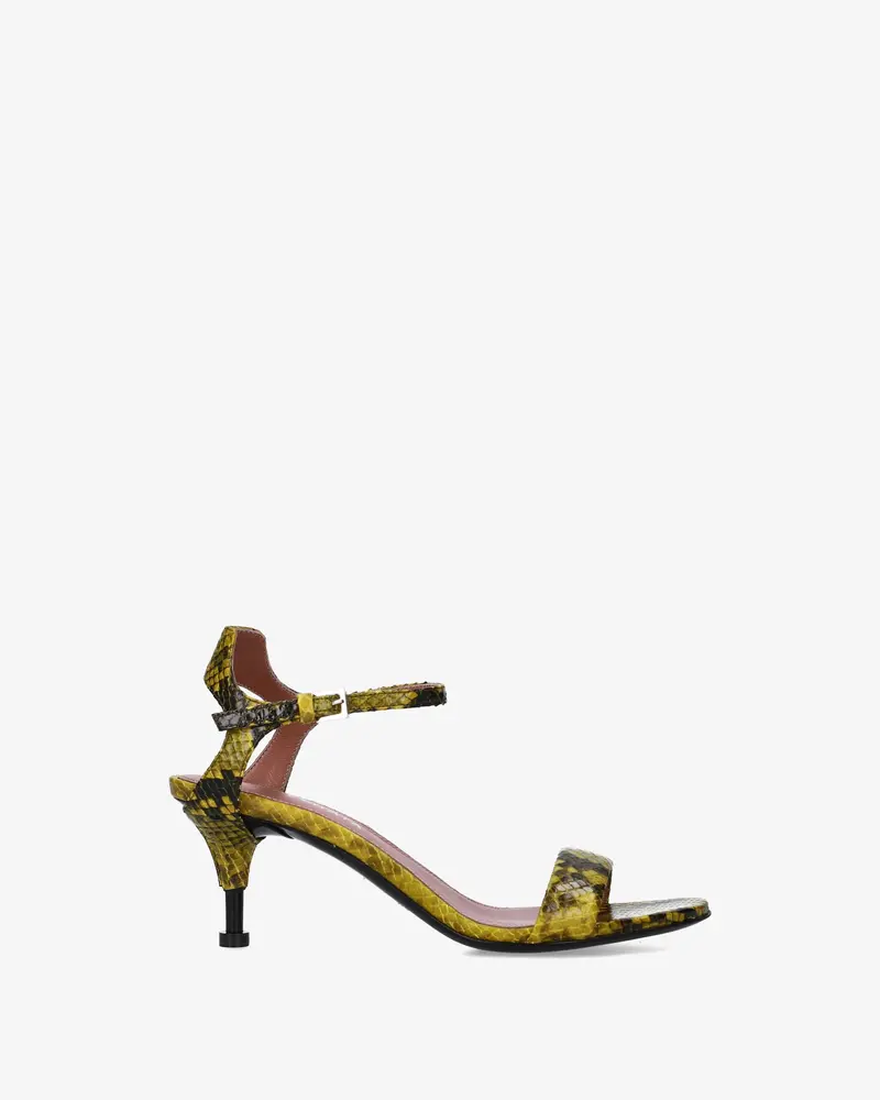 Python Print Leather Sandals 1