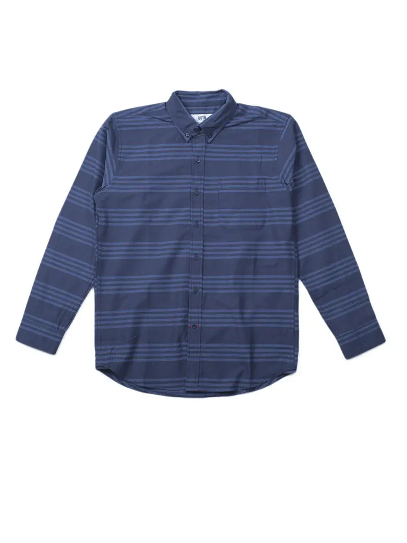 Qutn Button Down Ls Blue Tri Stripe 1