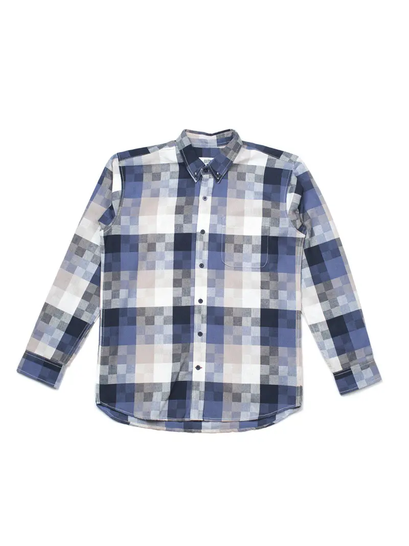 Qutn Button Down Ls Crazy Square Oxford 1