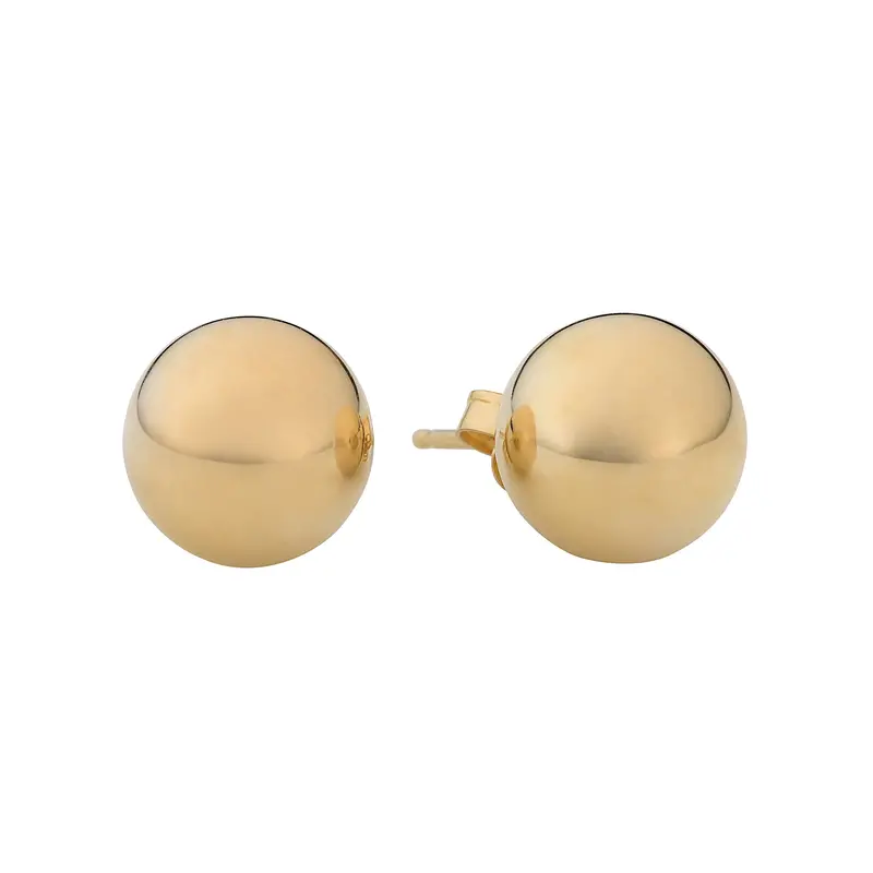 Radiant 5Mm Gold Ball Stud Earrings 1