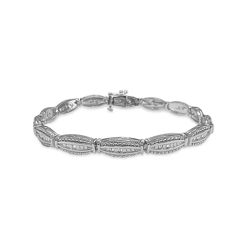 Radiant Cluster Diamond Tennis Bracelet 1