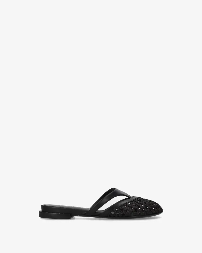 Raffia And Nappa Leather Sandals 1
