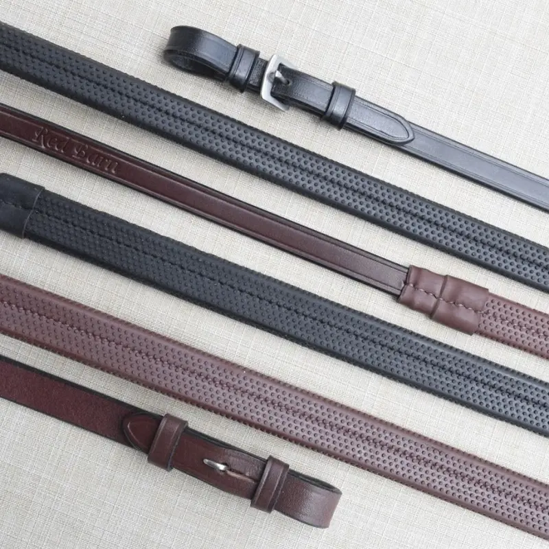 Red Barn Rubber Reins - 5/8" 1