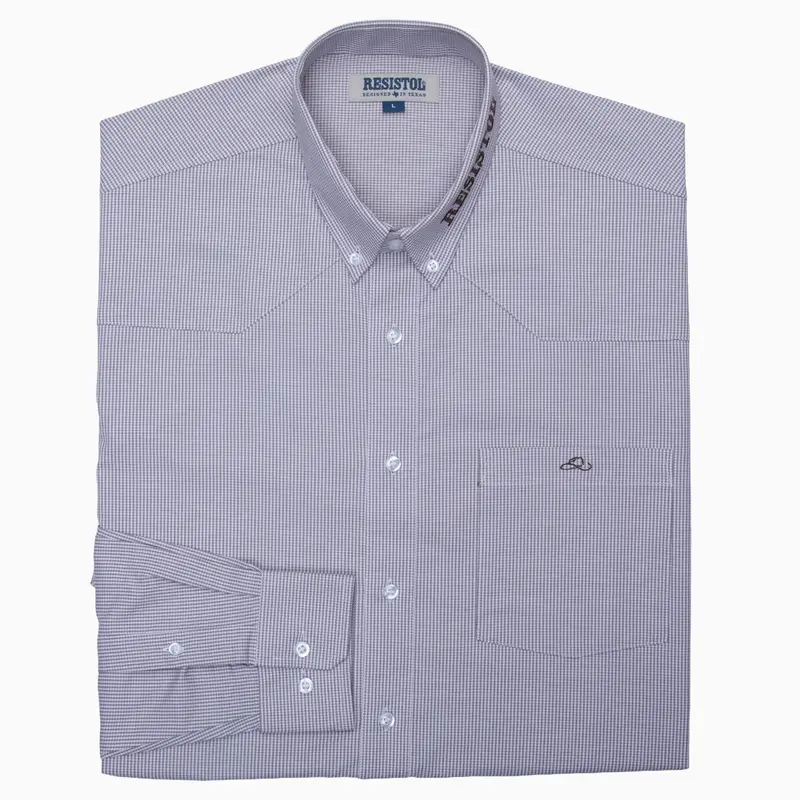 Resistol Marketing Shirt - Grey Pinstripe 1