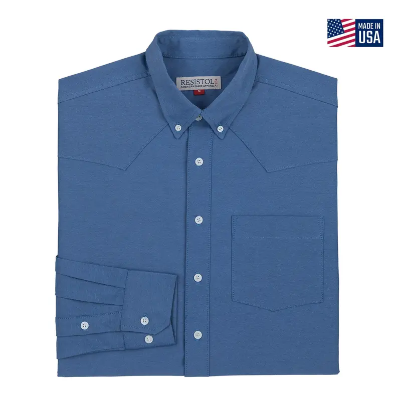 Resistol Oxford Dress French Blue Single Pocket 1