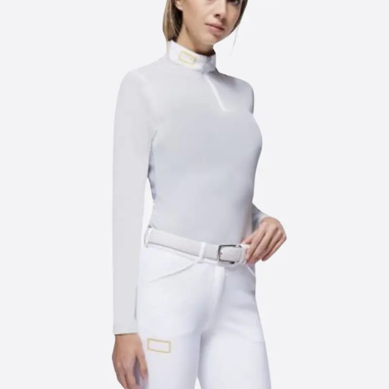Rg Ladies' L/S Quarter Zip Competition Polo 1