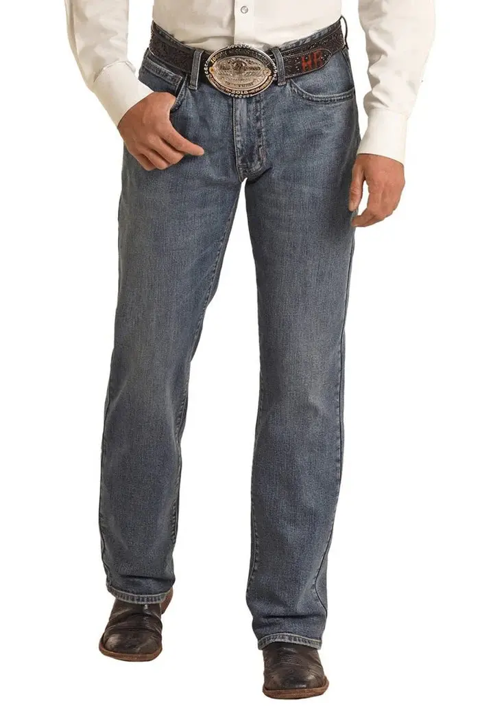 Rock & Roll Denim Men's Vintage '46 Relaxed Stackable Bootcut Jeans 1