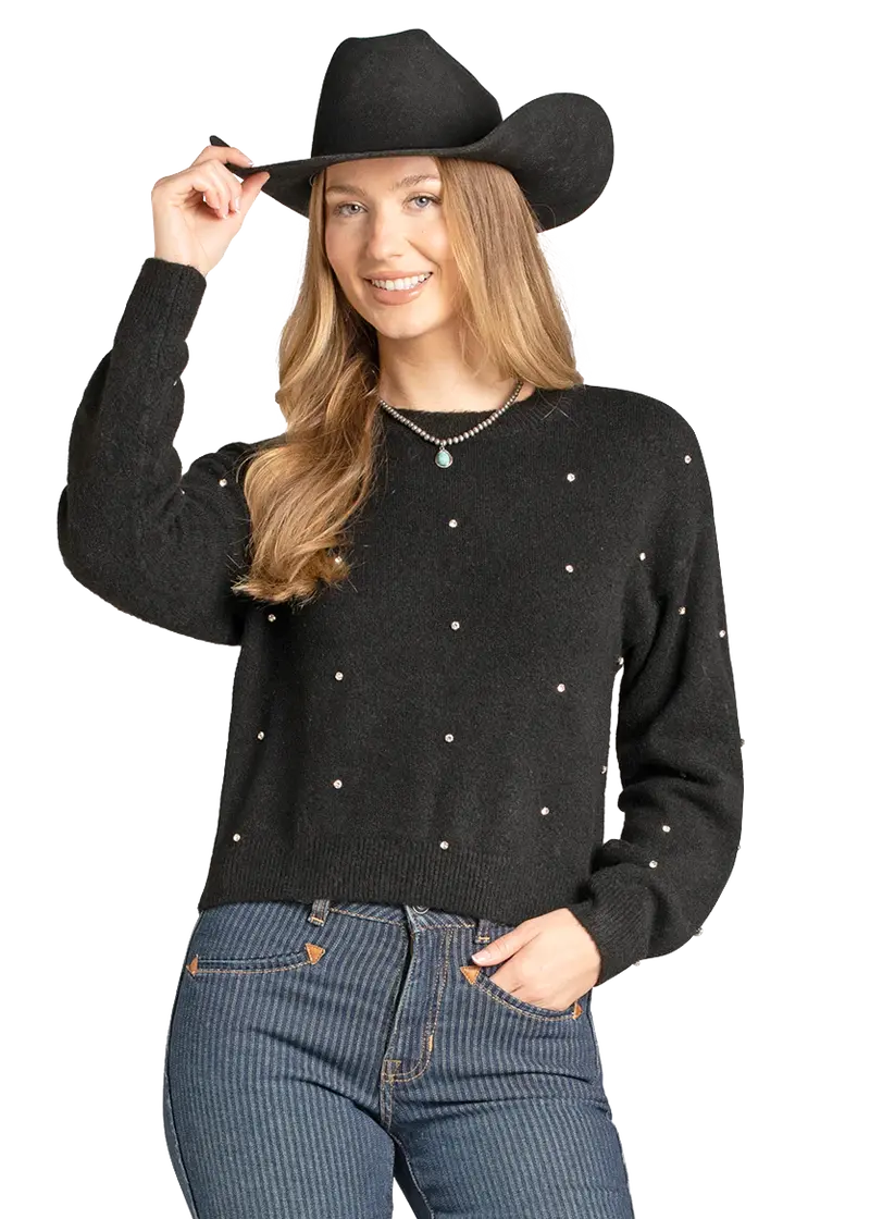 Rock & Roll Women's Rhinestone Sweater 1