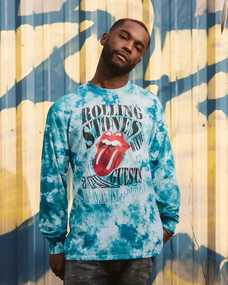 Rolling Stones Altamont Speedway Teal Cloud Tie Dye Long Sleeve Tee (Final Sale) 1