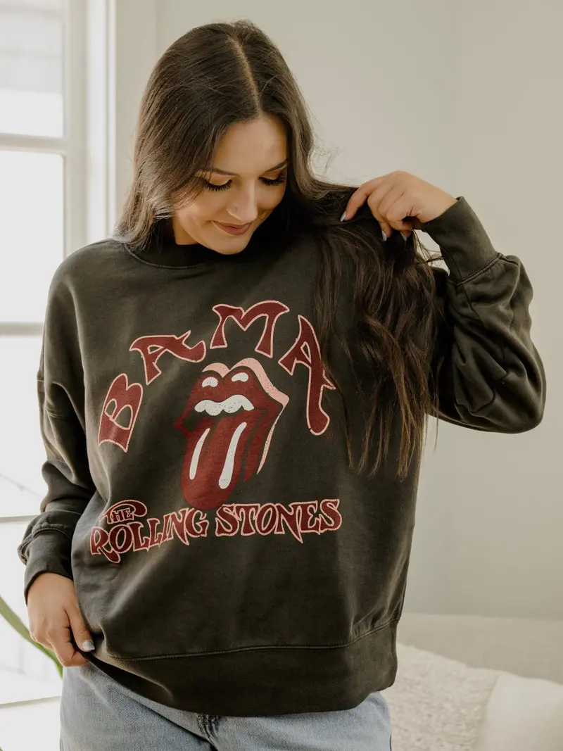Rolling Stones Bama Psych Smoke Oversized Crew Sweatshirt 1