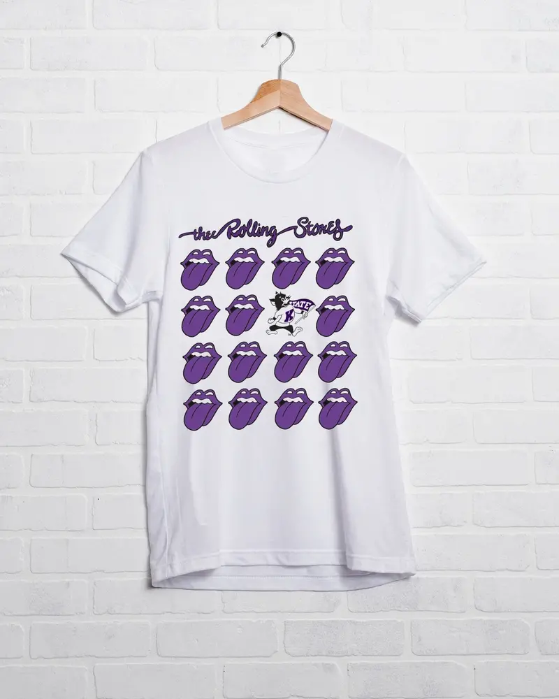 Rolling Stones Kansas State Multi Lick White Tee 1