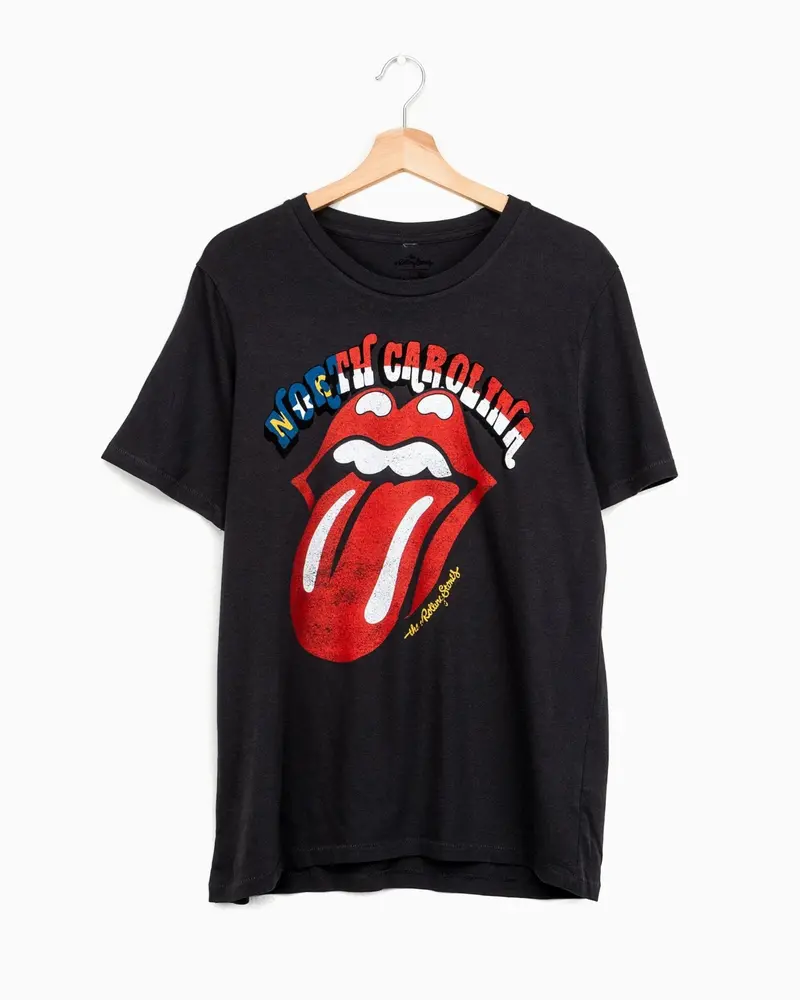 Rolling Stones North Carolina Flag Rocker Off Black Tee 1