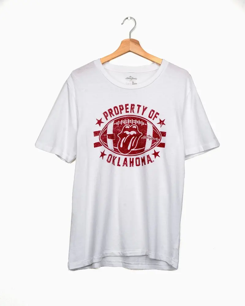 Rolling Stones Property Of Ou White Tee 1