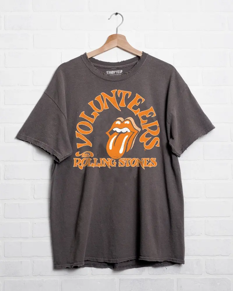 Rolling Stones Volunteers Psych Charcoal Thrifted Tee 1