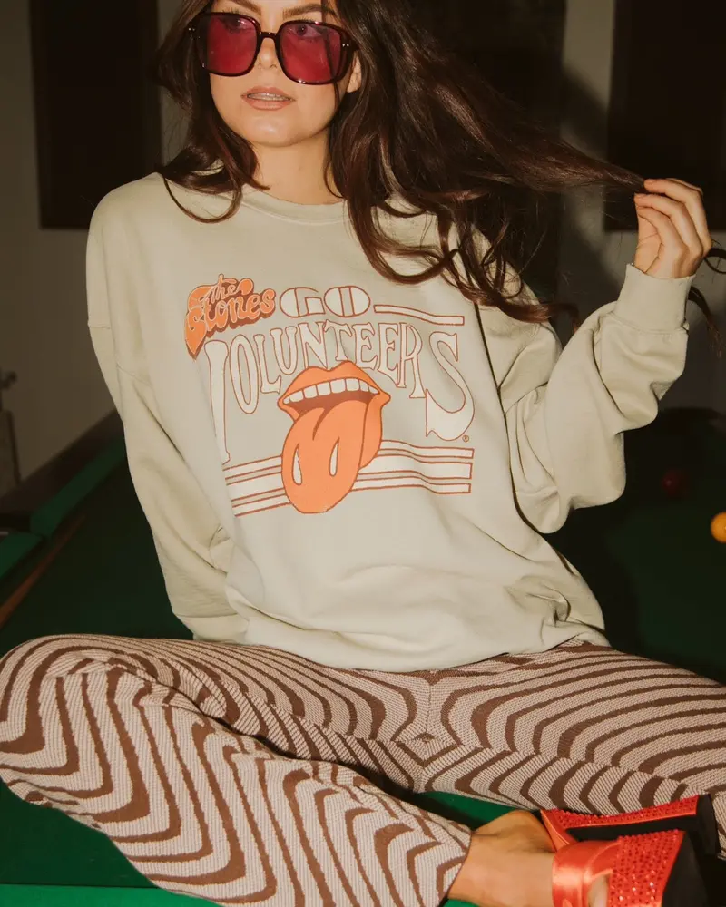 Rolling Stones Volunteers Stoned Sand Thrifted Sweatshirt 1