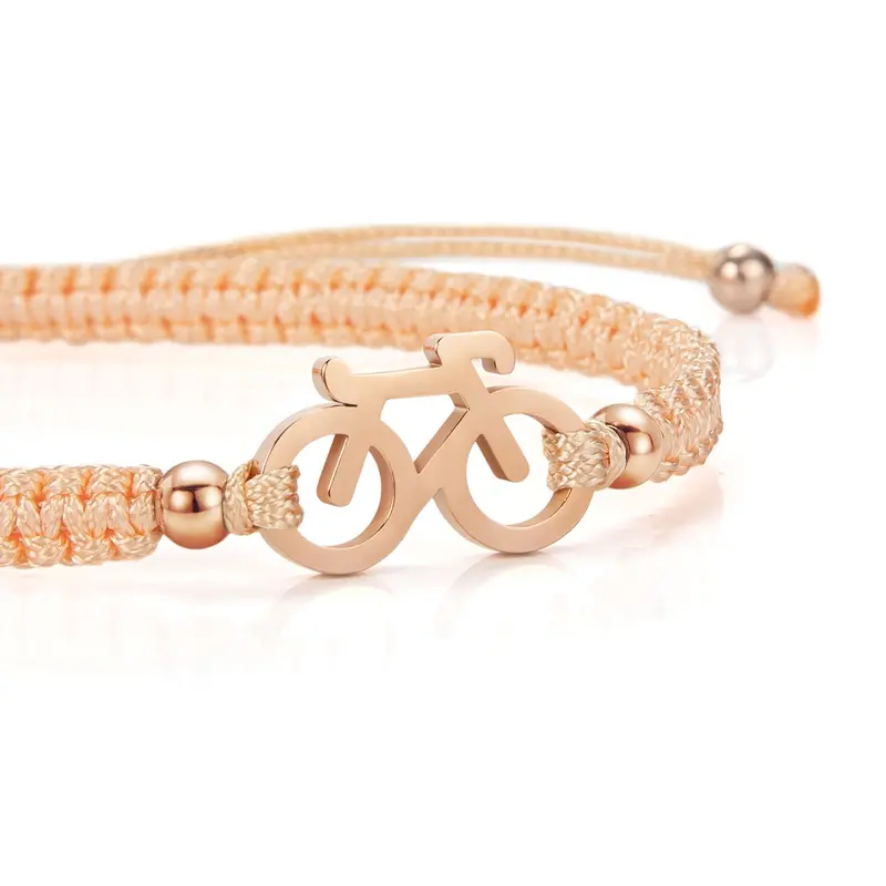 Rose Bike Nude Braided Bracelet 1