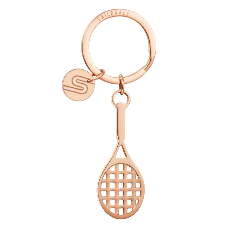 Rose Gold Tennis Keychain 1